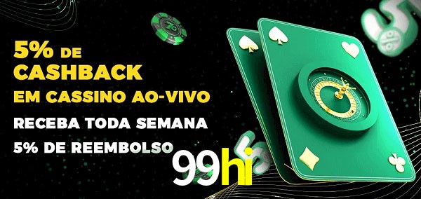 Promoções do cassino ao Vivo 99hi